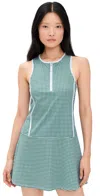 Addison Bay Net Dress Vy Gingham In Green