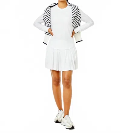 Addison Bay Palmetto Long Sleeve Top In White