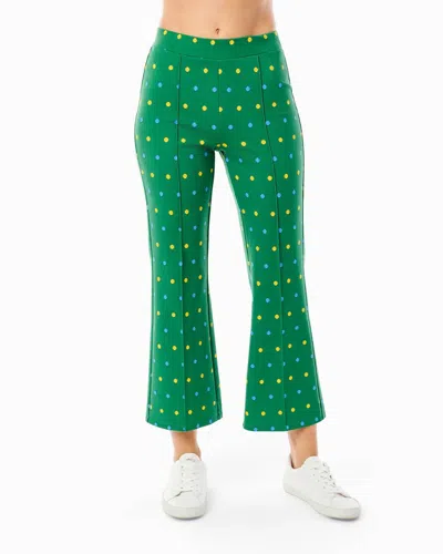 Addison Bay Ponte Waverly Flare Pant In Evergreen Serve In Green