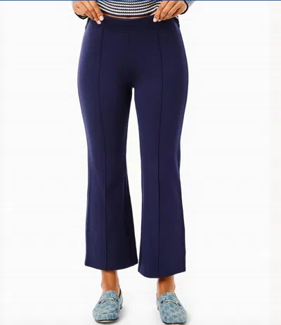 Addison Bay Ponte Waverly Flare Pants In Navy In Blue