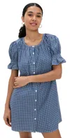 Addison Bay Sailor Dress Navy Gingham In Blue