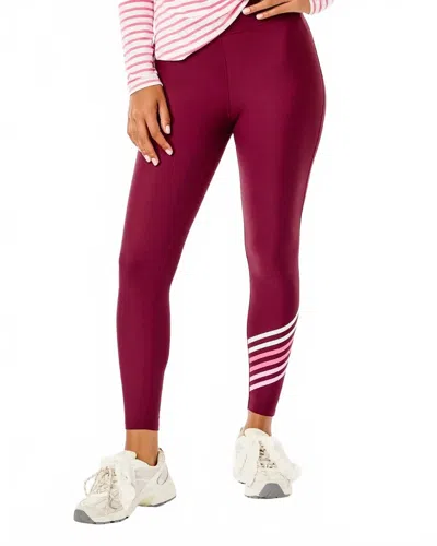 Addison Bay Sculpt Compression High-rise Spruce Leggings In Lacquer In Burgundy