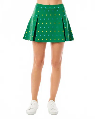 Addison Bay Virginian Pleated Skort In Evergreen Serve In Green