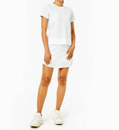 Addison Bay Walnut Short Sleeve Top In White