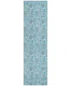 Addison Chantille Machine Washable Acn662 2'3"x7'6" Runner Area Rug In Aqua