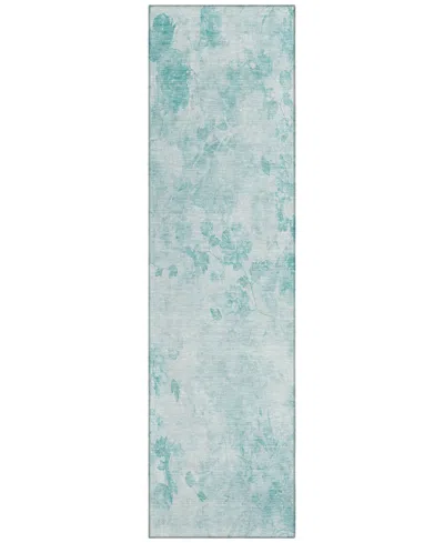 Addison Chantille Acn724 2'3"x7'6" Runner Area Rug In Aqua
