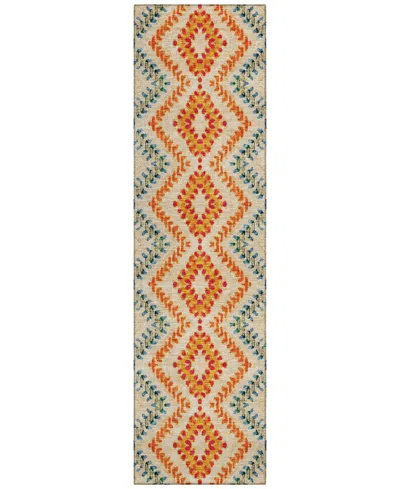 Addison Chantille Machine Washable Acn683 2'3"x7'6" Runner Area Rug In Beige