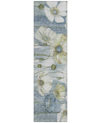 Addison Chantille Acn712 2'3"x7'6" Runner Area Rug In Blue