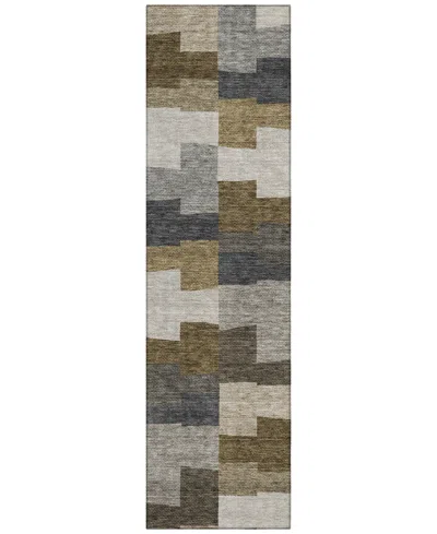 Addison Chantille Acn659 2'3"x7'6" Runner Area Rug In Brown