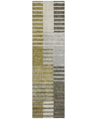 Addison Chantille Acn687 2'3"x7'6" Runner Area Rug In Brown