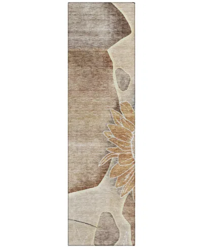 Addison Chantille Acn700 2'3"x7'6" Runner Area Rug In Brown