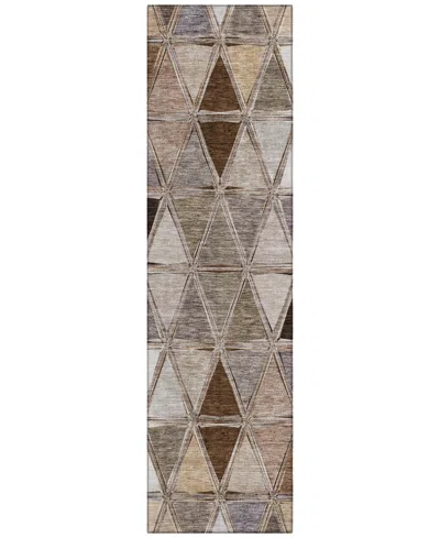 Addison Chantille Acn722 2'3"x7'6" Runner Area Rug In Brown