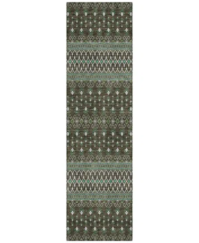 Addison Chantille Acn708 2'3"x7'6" Runner Area Rug In Brown