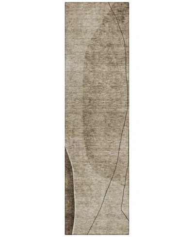Addison Chantille Acn696 2'3"x7'6" Runner Area Rug In Brown