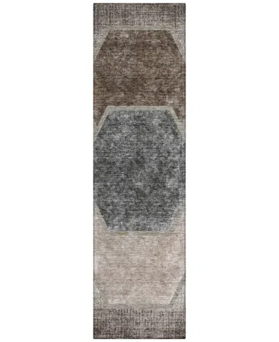Addison Chantille Acn679 2'3"x7'6" Runner Area Rug In Brown
