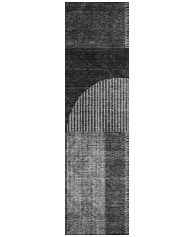 Addison Chantille Acn711 2'3"x7'6" Runner Area Rug In Charcoal