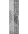 Addison Chantille Acn676 2'3"x7'6" Runner Area Rug In Charcoal