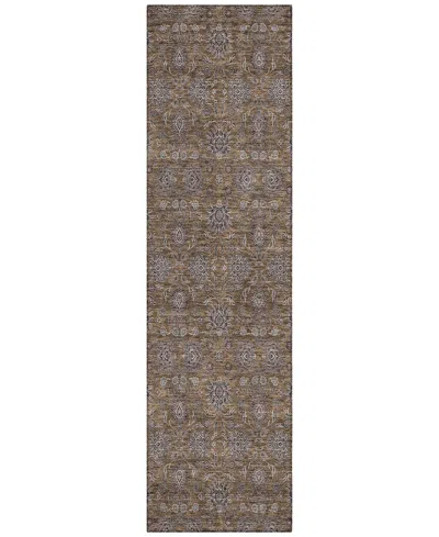 Addison Chantille Acn702 2'3"x7'6" Runner Area Rug In Chocolate