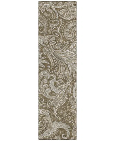 Addison Chantille Acn654 2'3"x7'6" Runner Area Rug In Chocolate
