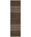 Addison Chantille Machine Washable Acn708 2'3"x7'6" Runner Area Rug In Chocolate