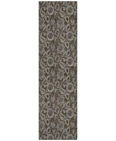 Addison Chantille Acn661 2'3"x7'6" Runner Area Rug In Chocolate