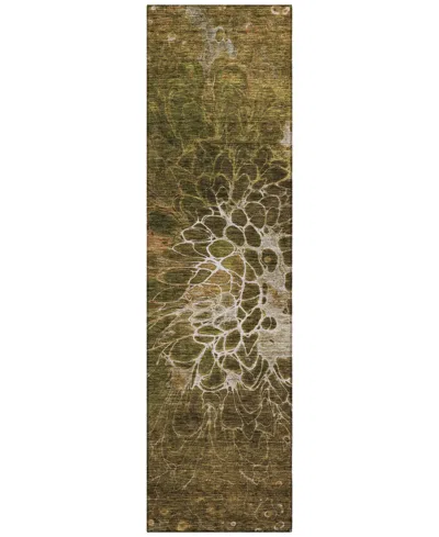 Addison Chantille Machine Washable Acn652 2'3"x7'6" Runner Area Rug In Chocolate