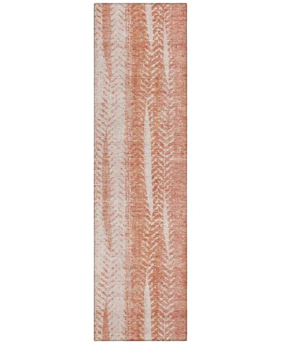 Addison Chantille Acn694 2'3"x7'6" Runner Area Rug In Coral