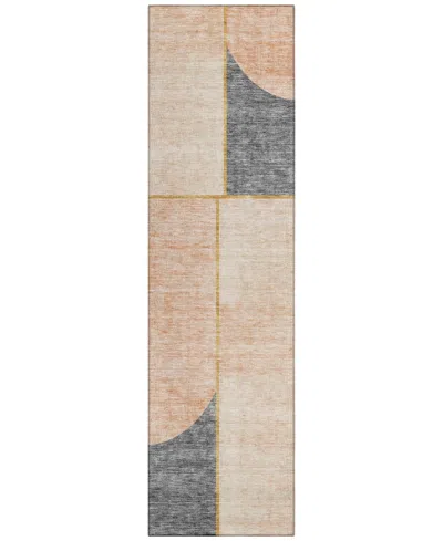 Addison Chantille Acn717 2'3"x7'6" Runner Area Rug In Coral
