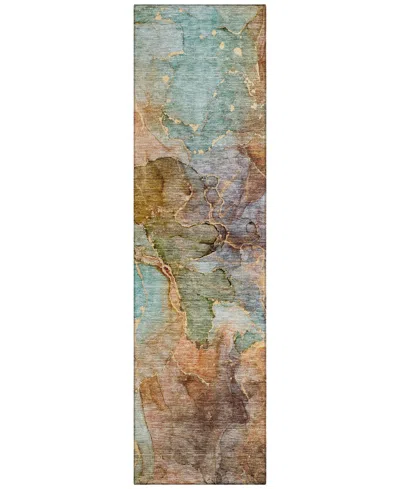 Addison Chantille Acn689 2'3"x7'6" Runner Area Rug In Coral