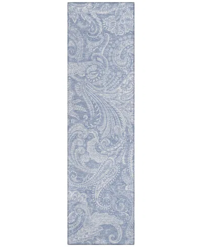 Addison Chantille Acn654 2'3"x7'6" Runner Area Rug In Denim