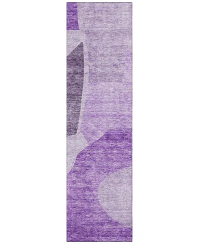 Addison Chantille Acn665 2'3"x7'6" Runner Area Rug In Eggplant