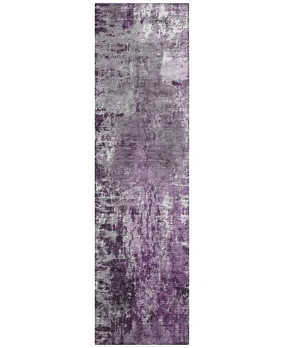 Addison Chantille Acn718 2'3"x7'6" Runner Area Rug In Eggplant
