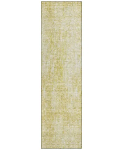 Addison Chantille Acn656 2'3"x7'6" Runner Area Rug In Gold