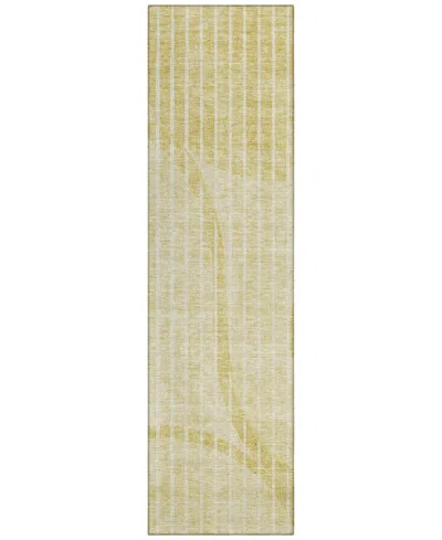 Addison Chantille Acn723 2'3"x7'6" Runner Area Rug In Gold