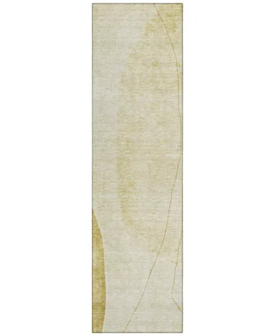 Addison Chantille Machine Washable Acn696 2'3"x7'6" Runner Area Rug In Gold