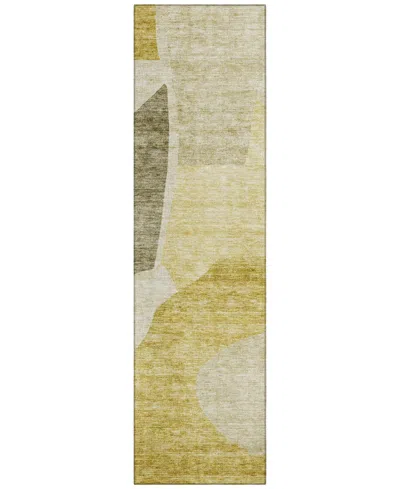 Addison Chantille Acn665 2'3"x7'6" Runner Area Rug In Gold