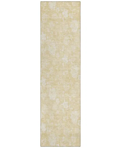 Addison Chantille Machine Washable Acn681 2'3"x7'6" Runner Area Rug In Gold