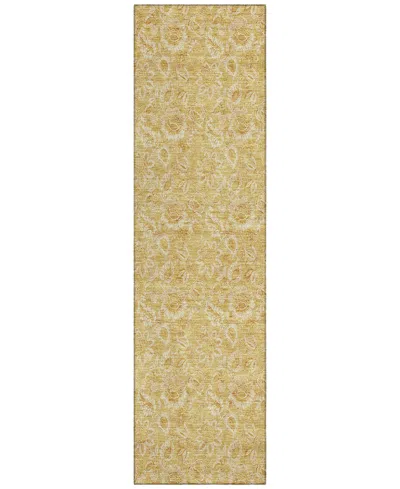 Addison Chantille Acn661 2'3"x7'6" Runner Area Rug In Gold