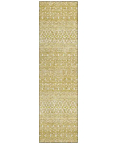 Addison Chantille Acn709 2'3"x7'6" Runner Area Rug In Gold