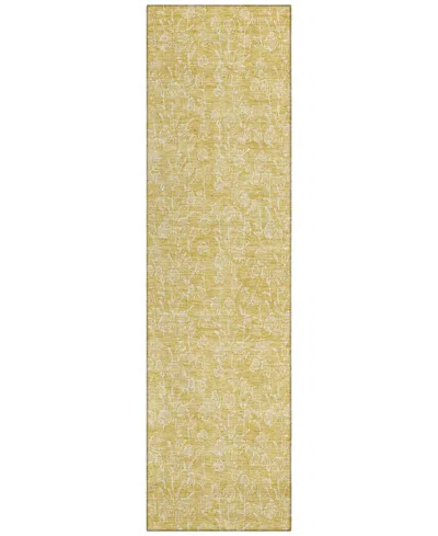 Addison Chantille Acn691 2'3"x7'6" Runner Area Rug In Gold