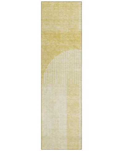 Addison Chantille Acn711 2'3"x7'6" Runner Area Rug In Gold