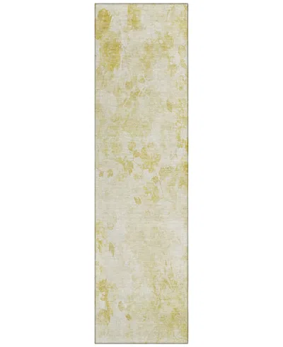 Addison Chantille Acn724 2'3"x7'6" Runner Area Rug In Gold