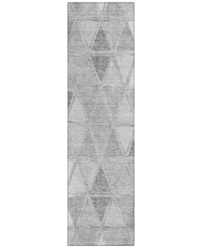 Addison Chantille Machine Washable Acn722 2'3"x7'6" Runner Area Rug In Gray