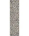 Addison Chantille Machine Washable Acn677 2'3"x7'6" Runner Area Rug In Gray