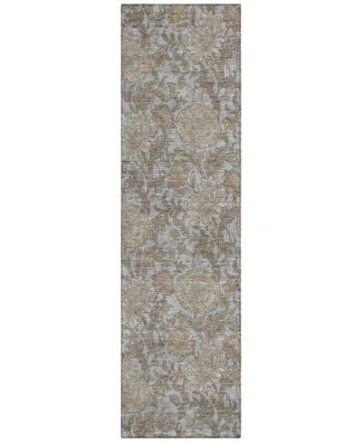 Addison Chantille Machine Washable Acn677 2'3"x7'6" Runner Area Rug In Gray