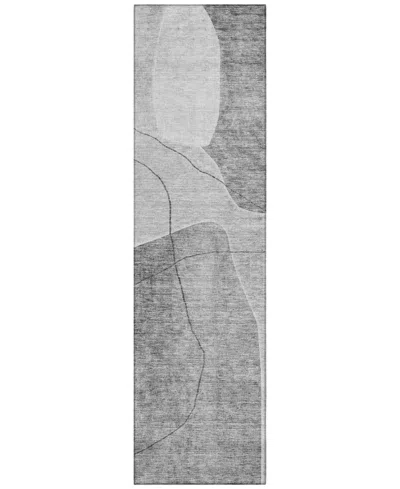 Addison Chantille Acn672 2'3"x7'6" Runner Area Rug In Gray