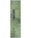 Addison Chantille Machine Washable Acn669 2'3"x7'6" Runner Area Rug In Green