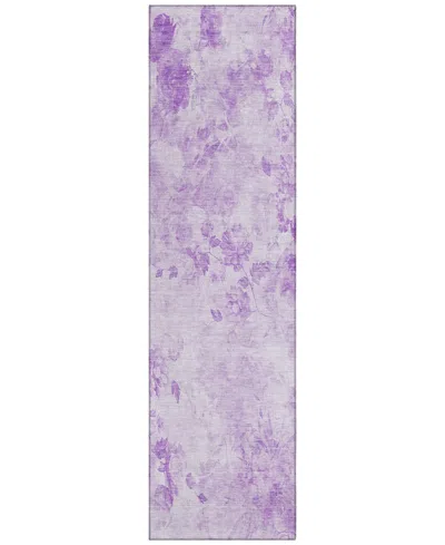 Addison Chantille Acn724 2'3"x7'6" Runner Area Rug In Lavender