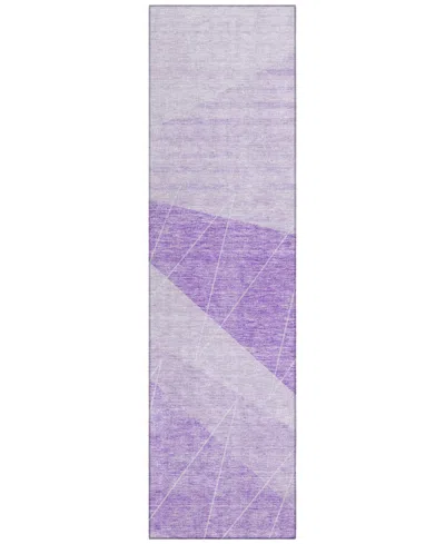 Addison Chantille Acn706 2'3"x7'6" Runner Area Rug In Lavender