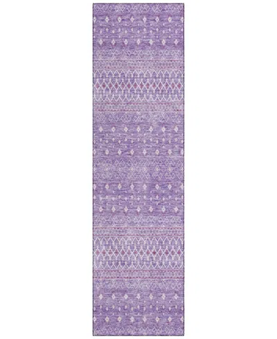 Addison Chantille Acn709 2'3"x7'6" Runner Area Rug In Lavender